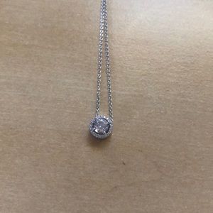 LaFonn round halo necklace